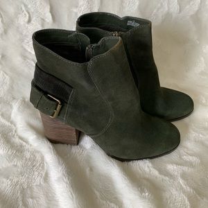 New Forest Green Suede Ankle Boot